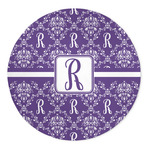 Initial Damask 5' Round Indoor Area Rug