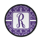 Initial Damask Iron On Round Patch