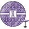 Personalized Initial Damask Round Table Top