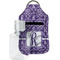 Initial Damask Sanitizer Holder Keychain - Small with Case