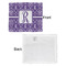 Initial Damask Security Blanket - Front & White Back View
