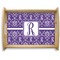 Initial Damask Natural Wooden Tray - Large (Personalized)