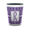 Initial Damask Shot Glass - Two Tone - FRONT