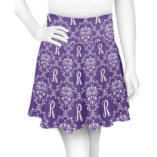 Custom Initial Damask Skater Skirt - Small (Personalized)