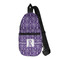 Initial Damask Sling Bag - Front View