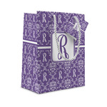 Initial Damask Small Gift Bag