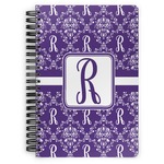 Initial Damask Spiral Notebook - 7x10