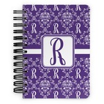 Initial Damask Spiral Notebook - 5x7