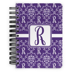 Initial Damask Spiral Notebook - 5x7