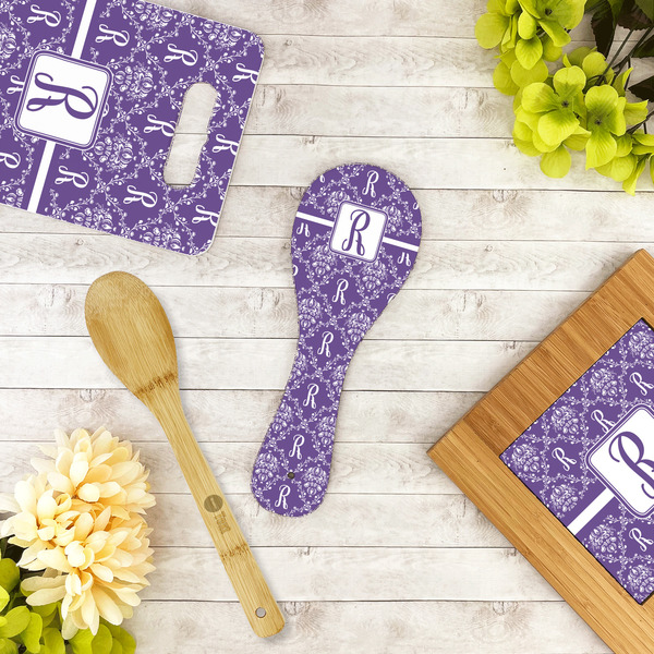 Initial Damask Spoon Rest Trivet - LIFESTYLE