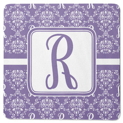 Initial Damask Square Rubber Backed Coaster (Personalized)