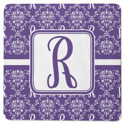 Initial Damask Square Rubber Backed Coaster (Personalized)