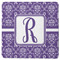 Initial Damask Square Rubber Backed Coaster (Personalized)
