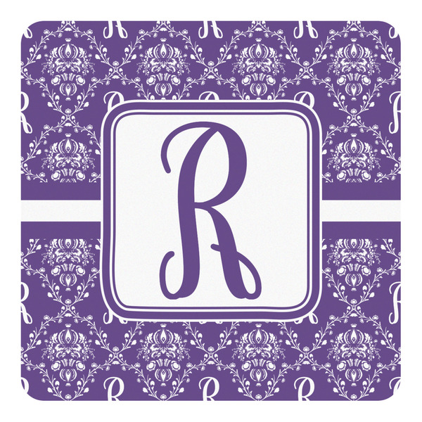 Custom Initial Damask Square Decal - XLarge (Personalized)
