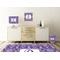 Initial Damask Square Wall Decal Wooden Desk