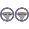 Initial Damask Steering Wheel Cover- Front and Back