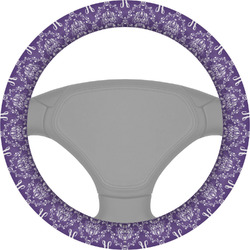Initial Damask Steering Wheel Cover (Personalized)