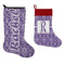 Initial Damask Stockings - Side by Side compare
