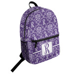 Initial Damask Student Backpack (Personalized)