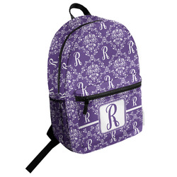 Initial Damask Student Backpack (Personalized)