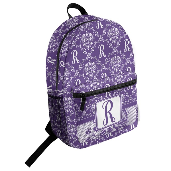 Custom Initial Damask Student Backpack (Personalized)