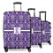 Initial Damask Suitcase Set 1 - MAIN