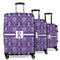 Initial Damask 3 Piece Luggage Set - 20" Carry On, 24" Medium Checked, 28" Large Checked