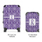 Initial Damask Suitcase Set 4 - APPROVAL