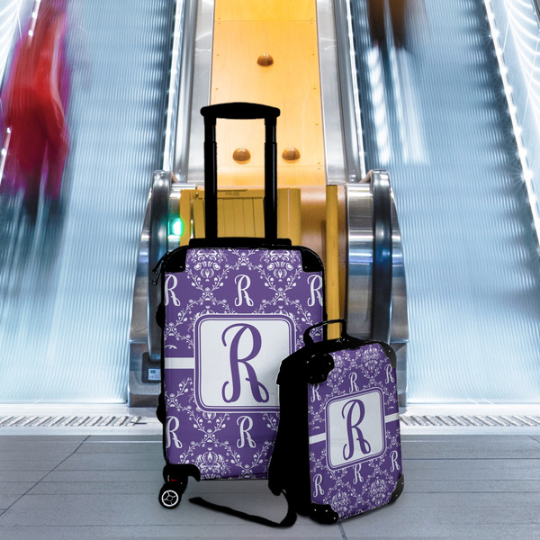 Initial Damask Suitcase Set 4 - IN CONTEXT