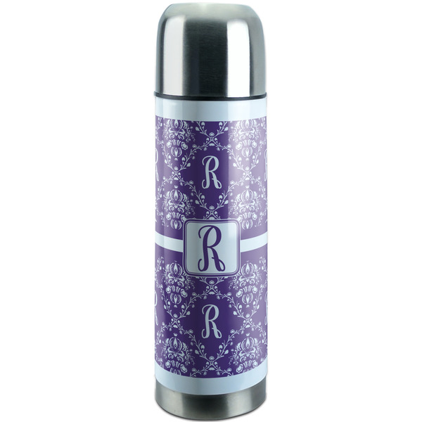 Custom Initial Damask Stainless Steel Thermos (Personalized)