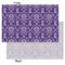 Initial Damask Tissue Paper - Heavyweight - Small - Front & Back