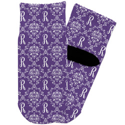 Initial Damask Toddler Ankle Socks