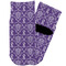 Initial Damask Toddler Ankle Socks - Single Pair - Front and Back