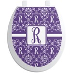 Initial Damask Toilet Seat Decal (Personalized)