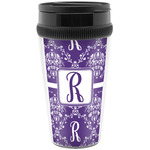 Initial Damask Acrylic Travel Mug without Handle (Personalized)