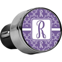 Initial Damask USB Car Charger (Personalized)