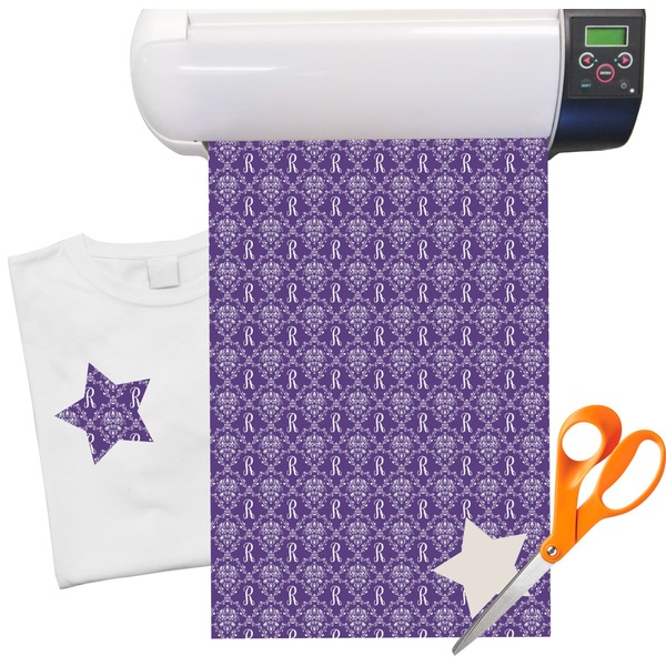 Custom Initial Damask Heat Transfer Vinyl Sheet (12"x18")