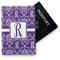 Initial Damask Vinyl Passport Holder (Personalized)