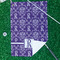 Initial Damask Waffle Weave Golf Towel - In Context