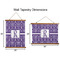Initial Damask Wall Hanging Tapestries - Parent/Sizing