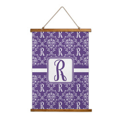 Initial Damask Wall Hanging Tapestry - Tall