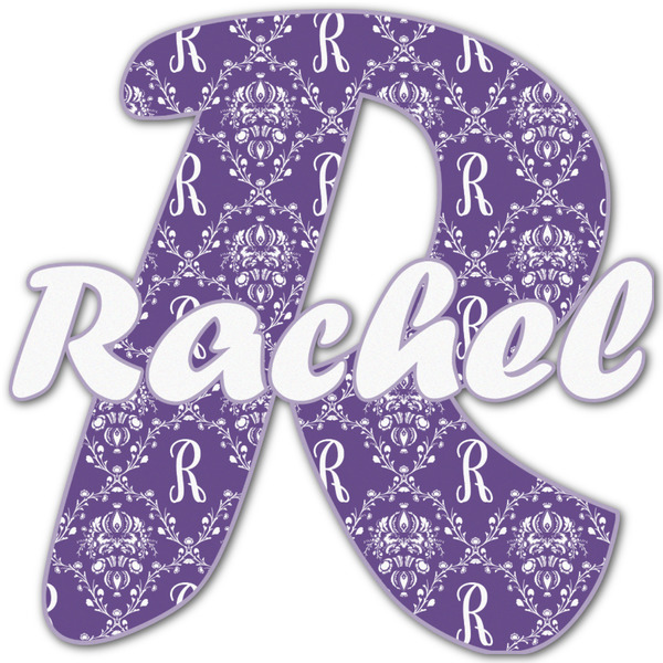 Custom Initial Damask Name & Initial Decal - Up to 9"x9"