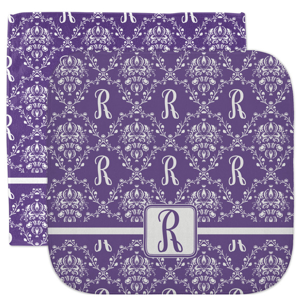 Custom Initial Damask Facecloth / Wash Cloth (Personalized)
