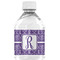 Initial Damask Water Bottle Label - Single Front