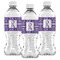 Initial Damask Water Bottle Labels - Front View