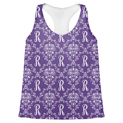 Initial Damask Womens Racerback Tank Top - X Large (Personalized)