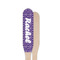 Initial Damask Wooden Food Pick - Paddle - Single Sided - Front & Back