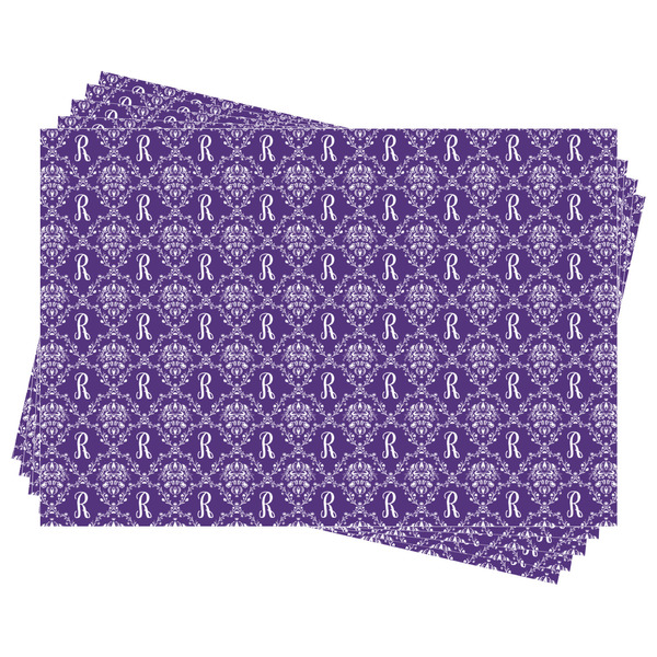 Initial Damask Wrapping Paper - Front & Back - Sheets Approval
