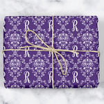 Initial Damask Wrapping Paper