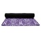 Initial Damask Yoga Mat Rolled up Black Rubber Backing